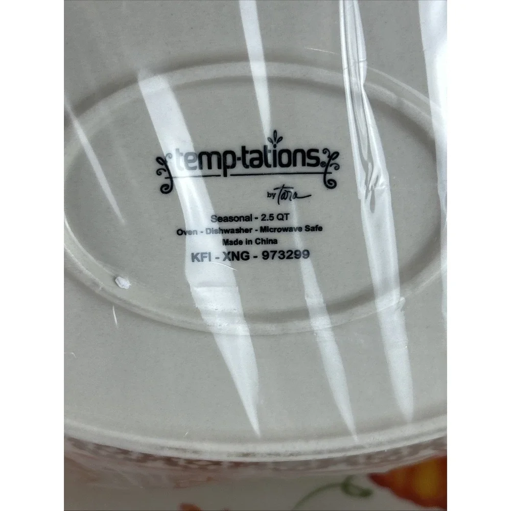 Temp-tations By Tara Pumpkin Patch 7 Piece Set With Lids 3 Platters 4 Bowls